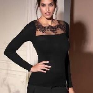 Lisa Charnel Wool Silk Lace Sweater